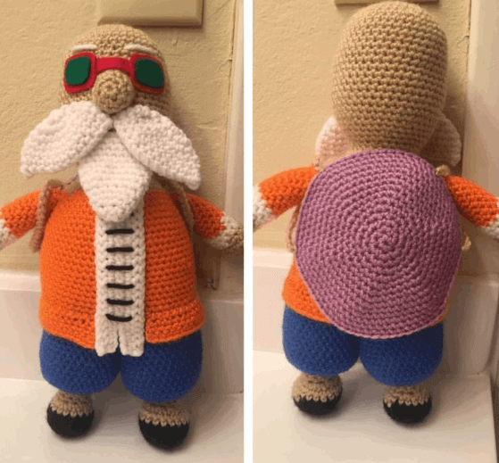 Master Roshi from Dragonball Z Amigurumi Doll