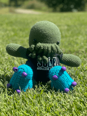 Custom Made Cthulhu with Roller Skates Amigurumi Doll